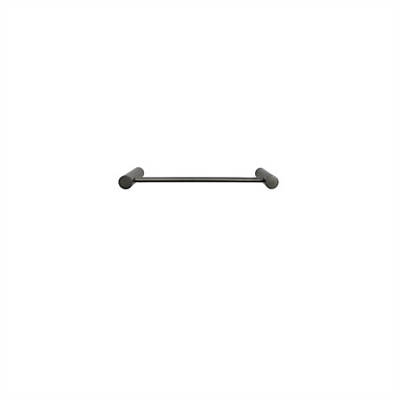 Tranquillity Single Towel Rail Round 370mm Brushed Gunmetal