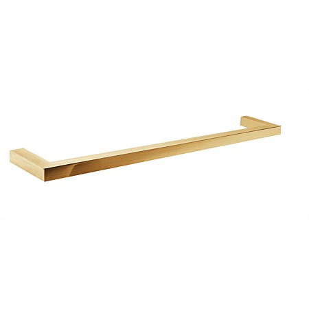 Tranquillity Single Bar 450mm Square Towel Warmer Brushed Brass