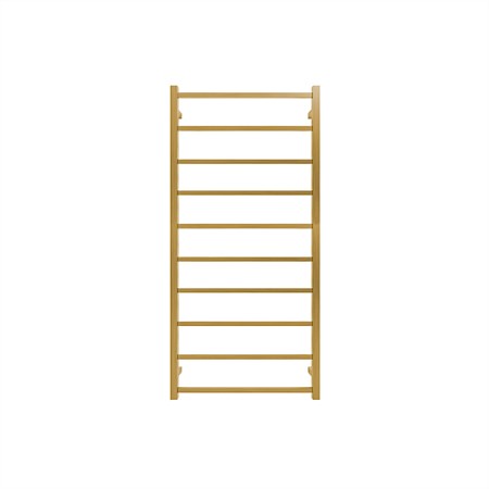 Tranquillity Jersey 10 Bar Square Towel Warmer Brushed Brass