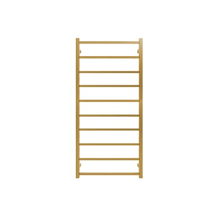 Tranquillity Jersey 10 Bar Square Towel Warmer Brushed Brass