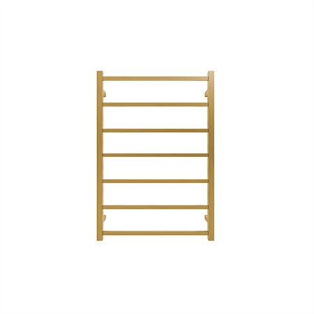 Tranquillity Jersey 7 Bar Square Towel Warmer Brushed Brass