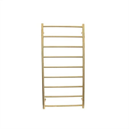 Tranquillity Jersey 9 Bar Round Towel Warmer Brushed Brass