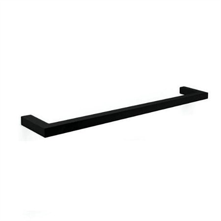 Tranquillity Single Bar 600mm Square Towel Warmer Black