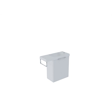 LeVivi Positano Extension 600mm Wall-hung Ensuite with Towel Rail & Left Hand Door Matt White