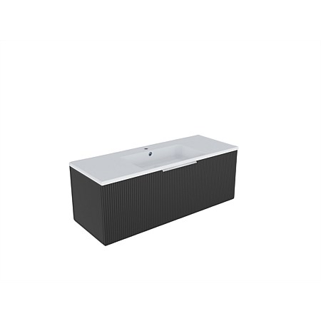 LeVivi Positano 1200mm Wall-hung Vanity Single Bowl Matt Black