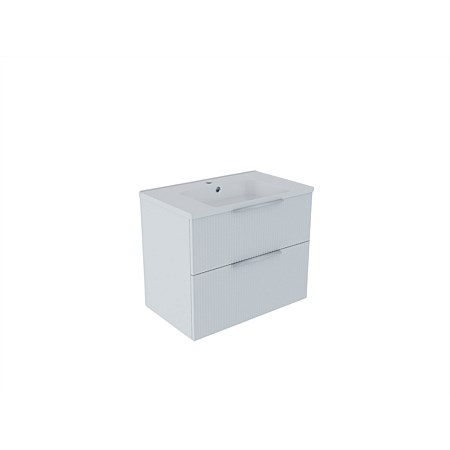 LeVivi Positano 750mm Wall-hung Vanity Double Drawer Matt White