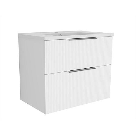 LeVivi Positano Vogue 750mm Wall-hung Vanity Double Drawer Matt White