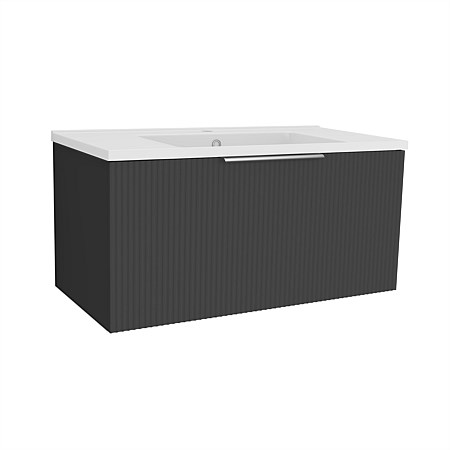 LeVivi Positano Vogue 900mm Wall-hung Vanity Matt Black