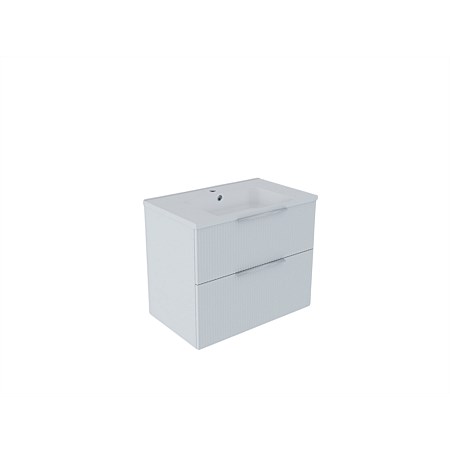 LeVivi Positano 900mm Wall-hung Vanity Double Drawer Matt White