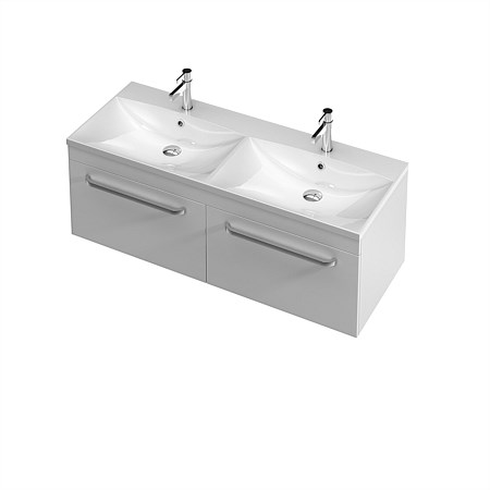 St Michel Maria 1200mm Double Basin 2 Drawer Wall-Hung Vanity