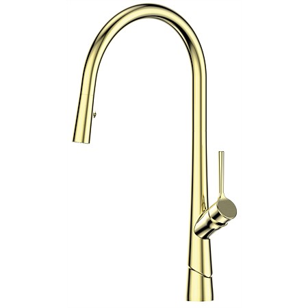Greens Lustro II Sink Mixer with Pull-Down Spout Brushed Brass