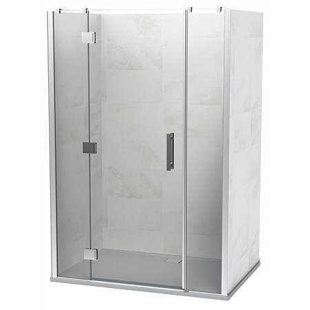 Athena Cardio 1600mm SlateForma Tile Shower 3 Sided Stone/Chrome