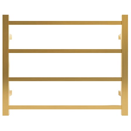 Tranquillity Jersey 4 Bar Square Towel Warmer Brushed Brass