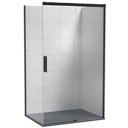 Athena Motio 1200mm SlateForma Shower Enclosure 2 Wall Anthracite/Black