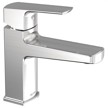 Felton Que Single Lever Basin Mixer Brushed Stainless