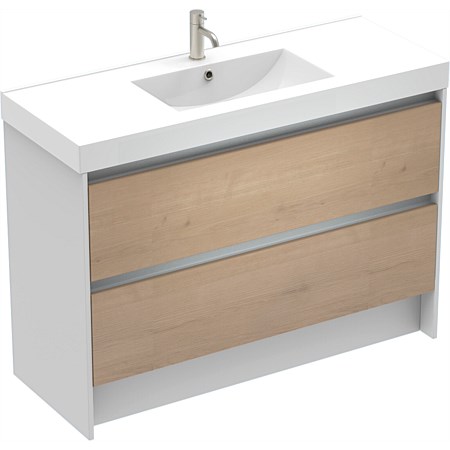 LeVivi Capri 1200mm Floor-standing Vanity White Ranfurly Oak