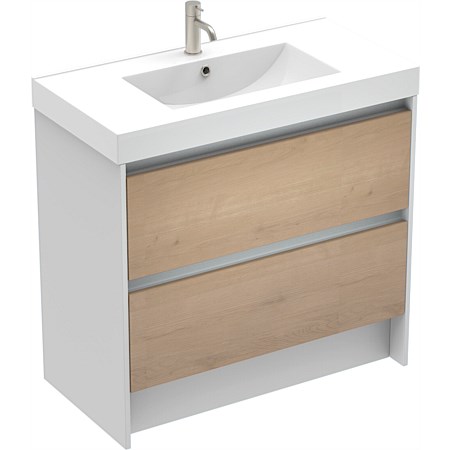 LeVivi Capri 900mm Floor-standing Vanity White Ranfurly Oak