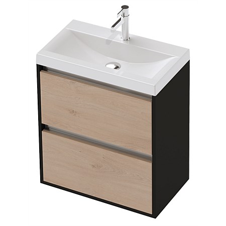 St Michel City 35 2 Drawer Slim 600mm Wall-Hung Vanity