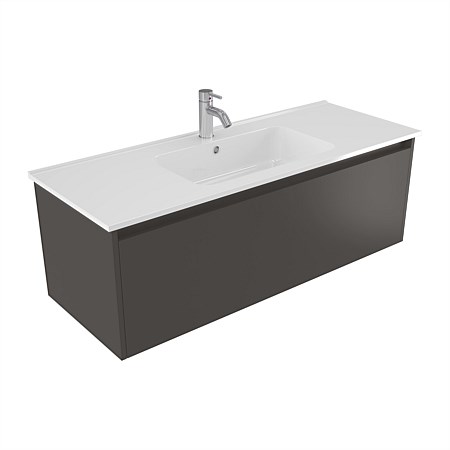 Elementi Sienna 1200mm Wall-Hung Vanity with Polymarble Top Bullet