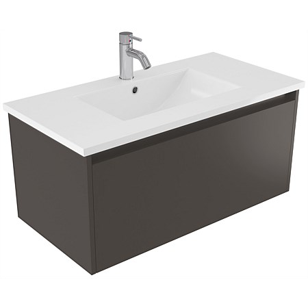 Elementi Sienna 900mm Vitreous China Wall-Hung Vanity Bullet