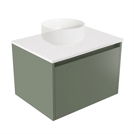 Elementi Sienna 750mm Wall-Hung Vanity Motion Elestone Flat Top Green Slate