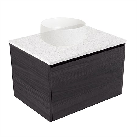 Elementi Sienna 600mm Wall-Hung Vanity Motion Elestone Flat Top Fiordland Elm Wilderness
