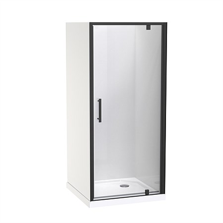 Clearlite Induro  900mm 3 Sided Shower Enclosure Black