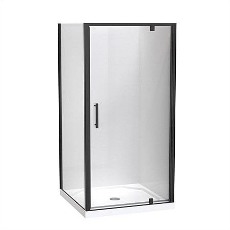 Clearlite Induro 1000mm 2 Sided Shower Enclosure Black