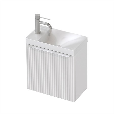 St Michel Flo 22 400mm Wall-Hung Vanity White Satin