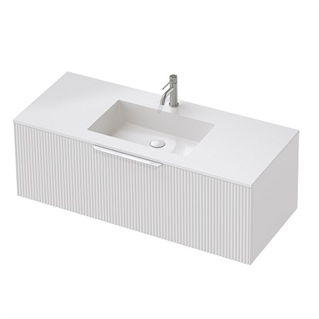 St Michel Flo 50 1200mm Wall-Hung Vanity White Satin