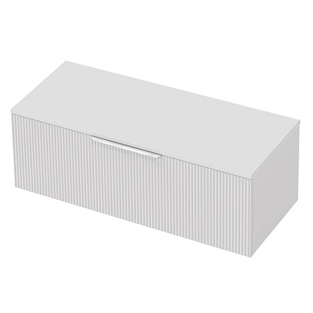 St Michel Flo 50 Benchtop 1200mm Wall-Hung Vanity White with Cherry Pie Top LH Basin