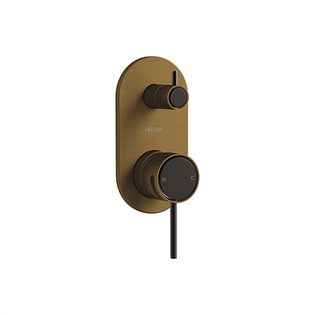 Felton Tate Diverter Mixer Brushed Bronze/Black