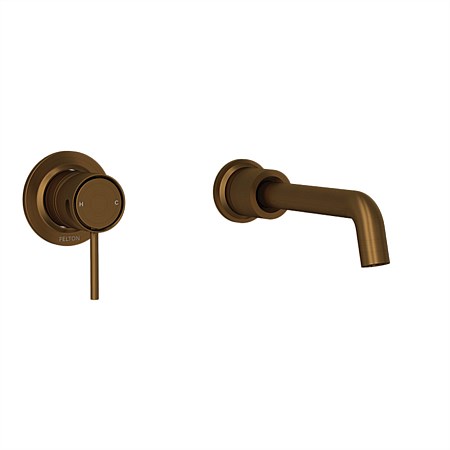 Felton Tate Wall Mounted Basin/Bath Mixer Brushed Bronze 180mm