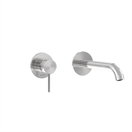 Felton Linea Wall Mounted Basin Bath Mixer Brushed Nickel