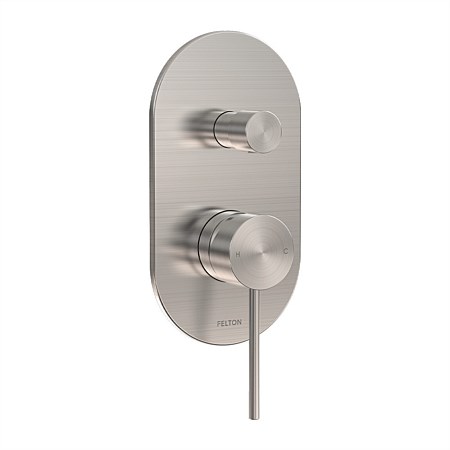 Felton Linea Mains Pressure Diverter Mixer Brushed Nickel