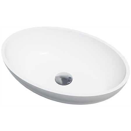 Sessanta Amore Oval Solid Surface Basin Matt White