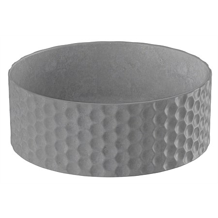 Elementi Bare Honeycomb Concrete Vessel Basin 400mm Grey