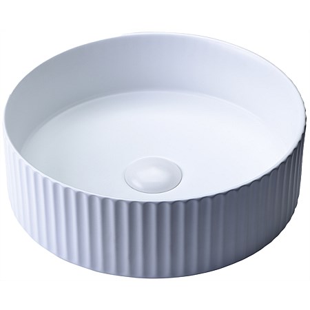 Heirloom Kolor Radial 360 Fluted Countertop Basin White