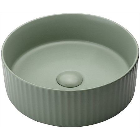 Heirloom Kolor Radial 360 Fluted Countertop Basin Sage Green