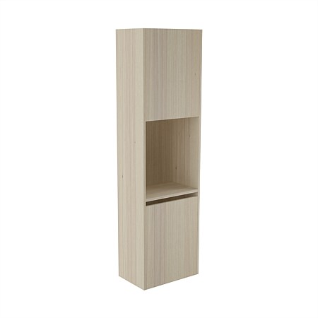 Elementi Sienna 1600mm Open Shelf Tall Cabinet Left Seasoned Oak