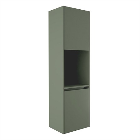 Elementi Sienna 1600mm Open Shelf Tall Cabinet Left Green Slate