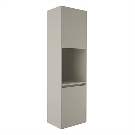 Elementi Sienna 1600mm Open Shelf Tall Cabinet Left Dawn Grey