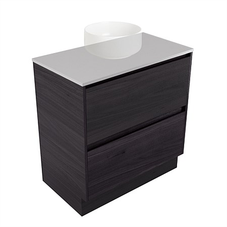Elementi Sienna 750mm 2 Drawer Vanity Moonlight Elestone Flat Top Fiordland Elm Wilderness