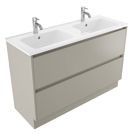 Elementi Sienna 1200mm 2 Drawer Polymarble Vanity Dawn Grey