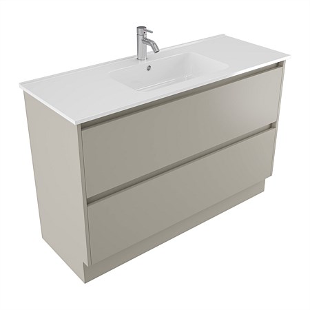 Elementi Sienna 1200mm 2 Drawer Polymarble Vanity Dawn Grey