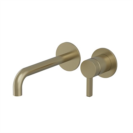 Progetto Venice-R Wall Mounted Basin Mixer Brushed Brass