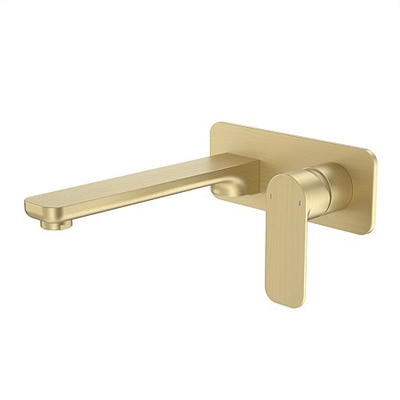 Caroma Luna Wall Basin/Bath Mixer Brushed Brass