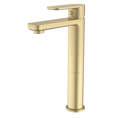 Caroma Luna Tower Basin Mixer Brushed Brass