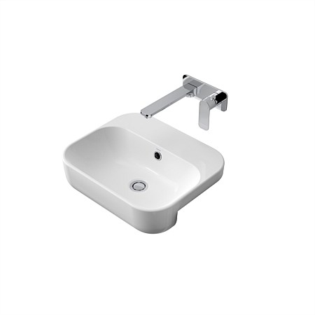 Caroma Luna 450mm Semi-recessed Basin White
