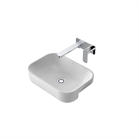 Caroma Luna 450mm Semi-recessed Basin White